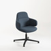 CHK73420 VIVA CLUB CHAIR w/ BLACK FIXED BASE - Blue Seat
