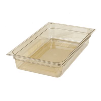 Carlisle 10401B13 Full Size Amber High Heat Food Pan - 4" Deep
