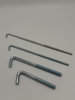 1/4" - 20 X 10" HOLD DOWN 60 DEGREE HOOK BOLT 60K PSI TENSILE STEEL ZINC TRIVALENT CLEAR PER PRINT