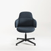 CHK73420 VIVA CLUB CHAIR w/ BLACK FIXED BASE - Blue Seat