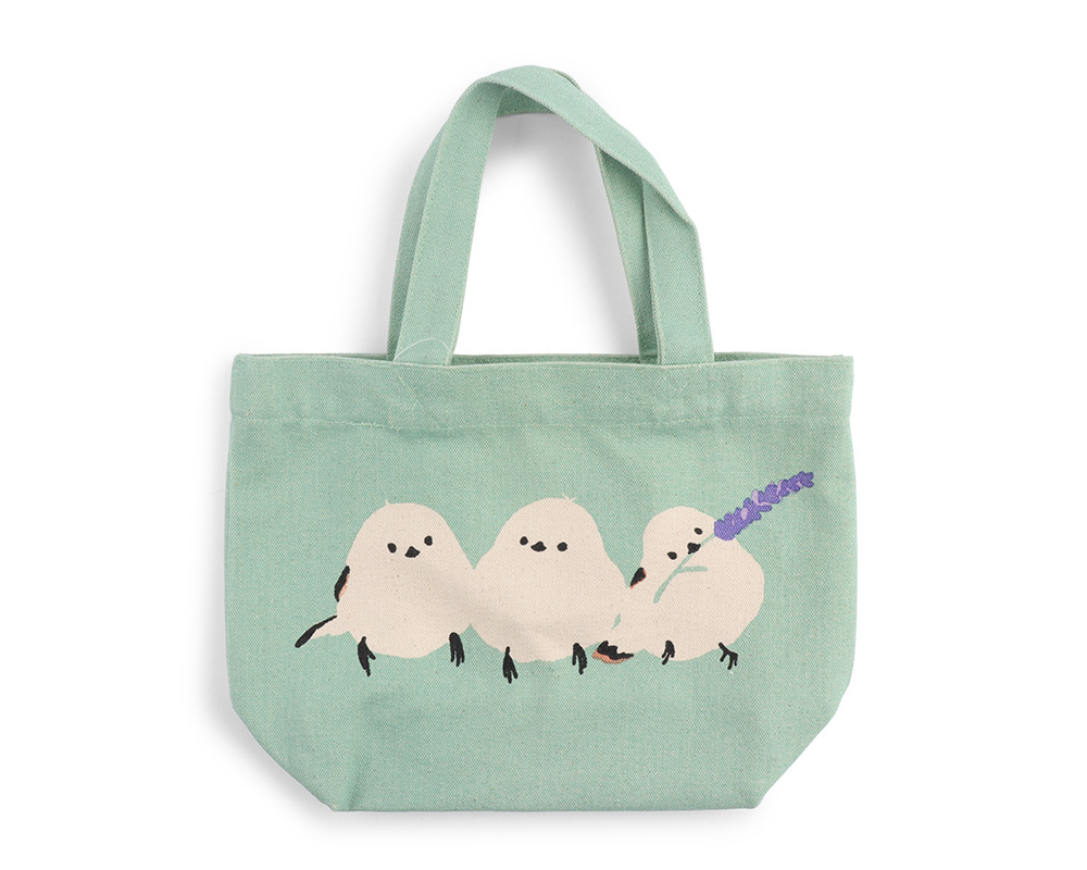 Tote Bag Birds Green
