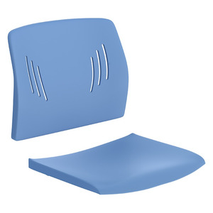 3085 LIGHT BLUE BARSTOOL SEAT & BACK (NO FRAME, SEAT ONLY)