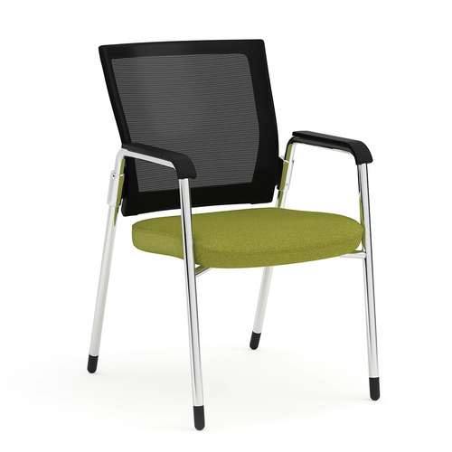 Propel Guest Chair - Black Mesh Back with Green Seat