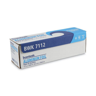 Boardwalk BWK7112 Standard Aluminum Foil Roll, 63 Gauge, 12" x 1