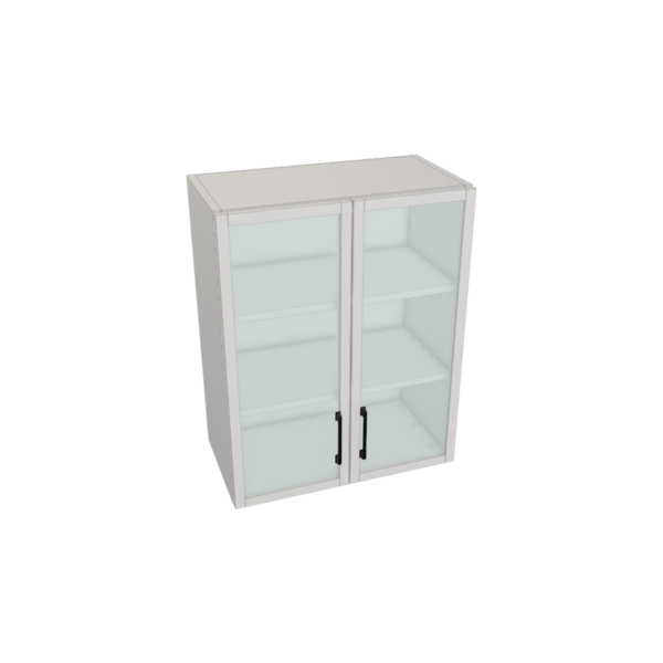 Fresno Pure White Box  Glass Door Wall Cabinet Kit - 24”x 30” X 13”
