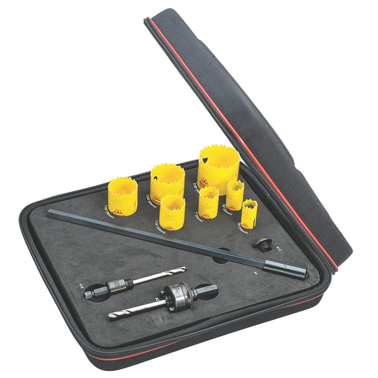 STARRETT KDC07051-N DCH Industrial Kit w/ 7 Hole Saws and 4 Accessories