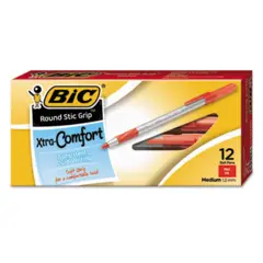BICGSMG11RD BIC RED COMFORT STICK BALLPOINT PEN 1.2MM     12/BX