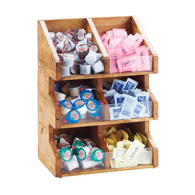 Cal-Mil 2054-99 11"W x 7"D x 16"H Madera Condiment Organizer/Display