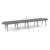 18' Signature Racetrack Conference Table with Wood VA Legs - Newport Gray Top, Silver Mount, Newport Gray Base