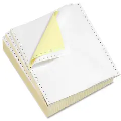 9.5 X 11" 2-PART CARBONLESS WHITE/CANARY CONTINUOUS FEED FORMS, 1700/CA   951322