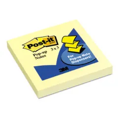 3 X 3" POST-IT YELLOW POP-UP REFILL NOTES, 12/PK   MMMR330YWPK