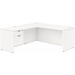 CLALD2045- Classic L-Shape Desk 71" W x 36" D with 42" Return and Box/File Pedestal- White