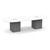10' Classic Racetrack Conference Table with Cube Base - White Top, Newport Gray Base