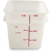 Carlisle StorPlus White 8 qt Square Food Storage Container
