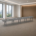 SIGBS4240N-WOOD - 20 ft. Boat Shape Signature Conference Table With Wood VA Legs