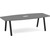 8' Signature Boat Shape Conference Table - Newport Gray Top, Black Metal Legs