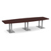 PALBS4238NBRUSHED - 12 ft. Classic Boat Shape Conference Table with brushed Palmer Base