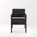 1800 WELLINGTON WOOD GUEST CHAIR - Black and Walnut