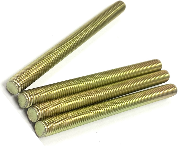1 1/2" - 12 X 72" FULLY THREADED STRAIGHT ROD SAE J429 GR 8 ZINC TRIVALENT YELLOW