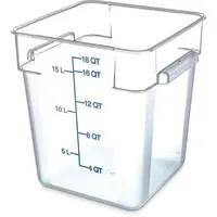 Carlisle 1072507 | Buy Carlisle StorPlus Clear 18 qt Square Food Storage Contain PC725