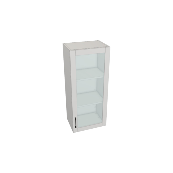 Providence Pure White Box Glass Door Wall Cabinet Kit - 18”x 42” X 13”