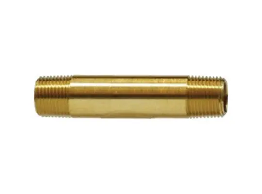 Long Pipe Nipple, 3/8 in MNPT x 3/8 in, 6 in, Brass