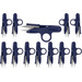 Golden Eagle 4-3/4 Inch Lightweight Steel & Plastic Thread Nippers (Golden Eagle TC-801B), 12 Pack