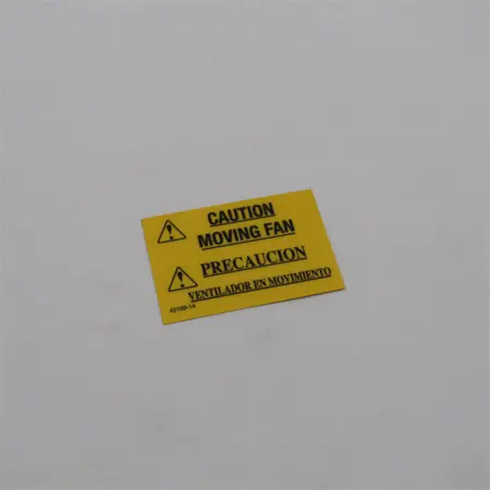DECAL, CAUTION FAN
