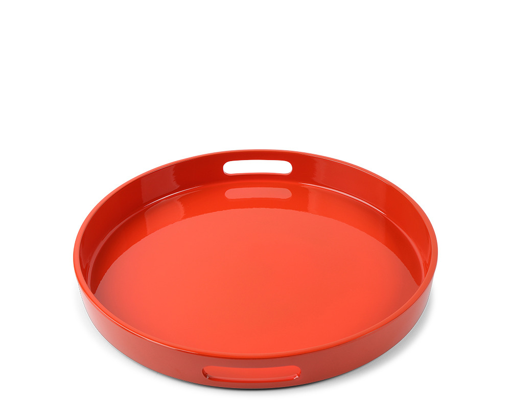 Tray Round Orange 13-1/2"
