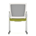 Propel Guest Chair - White Mesh Back with Green Seat