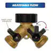 Brass Garden Hose Splitter