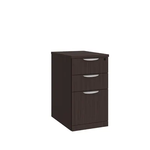 26.5"H MOBILE PEDESTAL B/B/F MOCHA