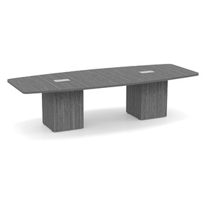 10ft Boat Shape, cube base Conference Table: NEWPORT GRAY CUBBS4237NNPGNPG