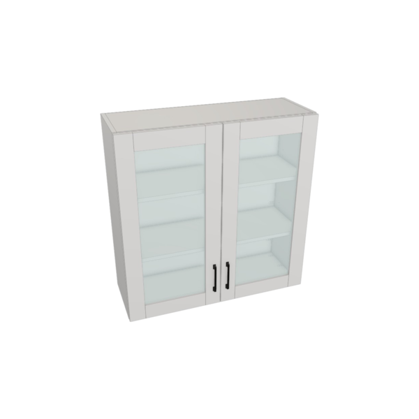 Hampton Pure White Box  Glass Door Wall Cabinet Kit - 36”x 36” X 13”