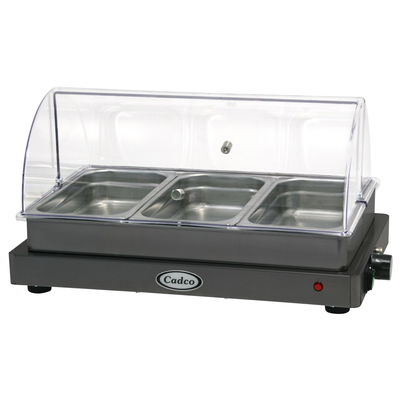Cadco WTBS-3N-HD Heavy Duty Triple Buffet Server Countertop