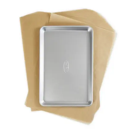 Bare Jelly Roll Pan with Parchment Paper