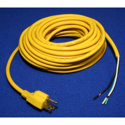 Power Cord, 18/3 50' Rib Yellow