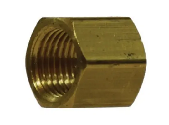 Pipe Cap, 1 in FNPTF x 1 in FNPTF, 1.13 in, Brass