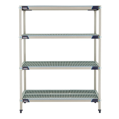 Metro X556GX3 Metromax I Starter Shelving Unit 48"W X 24"D X 63"H Open Grid Polymer Shelves Polymer