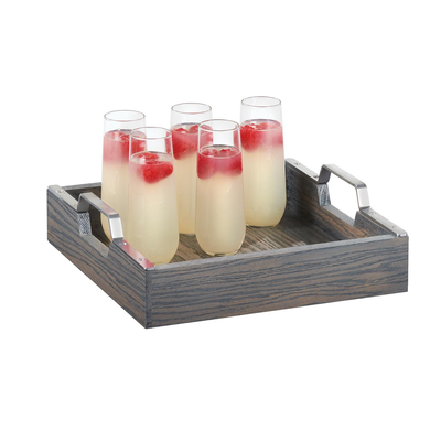 Cal-Mil 3701-83 12"W X 12"D x 3-1/2"H Ashwood Serving Tray