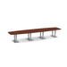 PALBS4192N - 16 ft. Classic Boat Shape Conference Table with Brushed Palmer Base