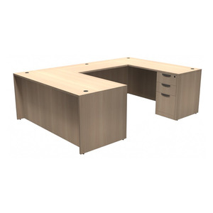 CLAUD2001 U-Shape 66" X 96" Desk- Maple