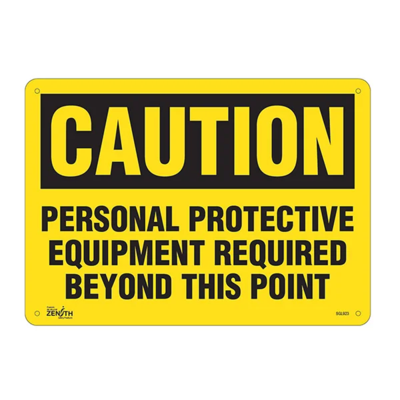 Personal Protective Equipment Required Sign - 14" x 10" - Plastic - English