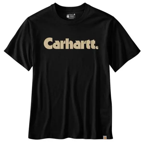 CARHARTT 107046 - Irvine Relaxed Fit Lightweight Short-Sleeve Logo Graphic T-Shirt - Black