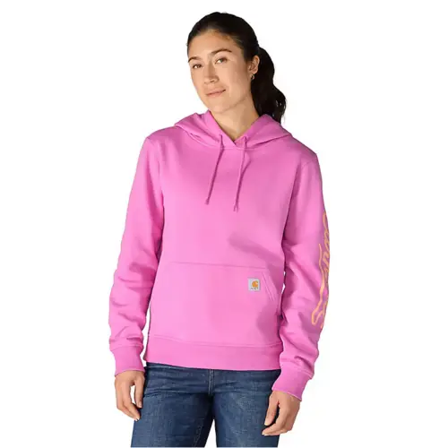 CARHARTT 107414 - Women's Sawyer Script Logo Sweatshirt - Electric Fuchsia