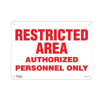 Authorized Personnel Only Sign - 14" x 10" - Aluminum - English