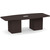 8' Classic Boat Shape Conference Table with Cube Base - Espresso