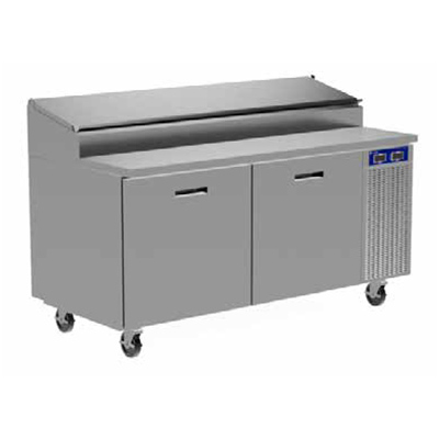 Randell 8268N-290 Two-Section Refrigerated Raised Rail Prep Table