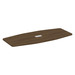 PLT236T 43X95 BOAT SHAPE TOP- MODERN WALNUT
