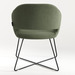 CHK68081GRN0707 - SARON GUEST CHAIR - Green with sled X-base
